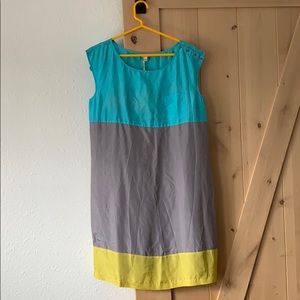 Odille Silk Color Block Dress